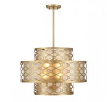 Lighting One US V6-L7-6103-4-322 - Mannheim 4-Light Pendant in Warm Brass