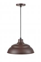 Millennium LEDRWHC14-ABR - R Series 1-Light Cord Hung Warehouse Architect Bronze