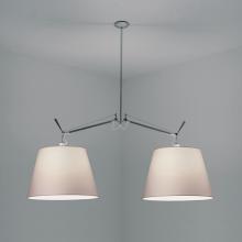 Artemide TOL1006 - TOLOMEO DBL. SHADE SUSP. W/17" DIFF. INC PARCHMENT 2X150W