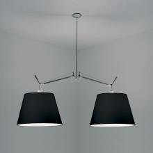 Artemide TOL1052 - TOLOMEO DBL. SHADE SUSP. W/17" DIFF. INC BLACK 2X150W