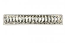 Elegant 3502W24C - Monroe Integrated LED Chip Light Chrome Wall Sconce Clear Royal Cut Crystal