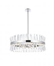 Elegant 6200D32C - Serephina 32 Inch Crystal Round Chandelier Light in Chrome