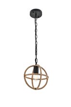 Elegant LD4067D8BK - Octavia 1 light Black Pendant