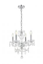 Elegant LD7834D17C - Elle Collection Pendant D17in H18in Lt:4 Chrome Finish