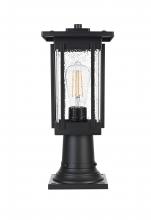 Elegant OD322P16BK - Melvale 7 inch Outdoor Pendant in Black