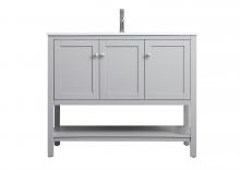 Elegant VF22242GR - 42 Inch Single Bathroom Vanity In Grey