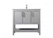 Elegant VF26636GR - 36 Inch SIngle Bathroom Vanity In Grey