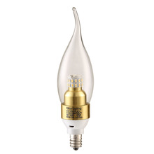 Elegant E12SF-4-D-41-G - LED S30C35  E12 120V 4W 4100K 320LM  Dimmable GOLD