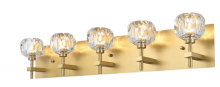 Elegant 3509W32G - Graham 5 Light Wall Sconce in Gold