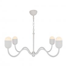 Alora Lighting CH558439AWOP - Effie 39-in Antique White/Opal Glass Socket Chandelier