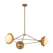 Alora Lighting CH490340BGOP - Perth 40-in Brushed Gold/Opal Glass 3 Lights Chandelier