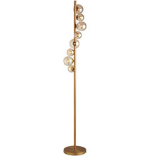 Dainolite GLA-638F-VB - 8 Light Halogen Floor Lamp, Vintage Bronze Finish with Cognac Glass