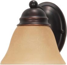 Nuvo 60/3125 - 1-Light Vanity Lighting Fixture in Mahogany Bronze Finish with Champagne Linen Glass and (1) 13W