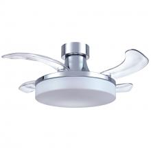 Beacon Lighting America 51066701 - Fanaway Mya Ceiling Fan, 4-Blades, Chrome, Clear Blades, 36"W 51066701