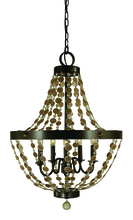 Framburg 4485 AB - 5-Light Antique Brass Naomi Chandelier