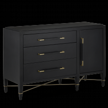 Currey 3000-0250 - Verona Black Three-Drawer Chest