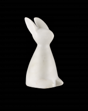 Currey 1200-0654 - White Marble Rabbit