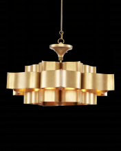 Currey 9494 - Grand Lotus Large Gold Chandelier