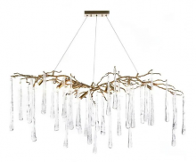 Fine Art Handcrafted Lighting AJC-8982 - JOHN RICHARD BRASS AND GLASS TEARDROP NINE-LIGHT CHANDELIER